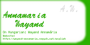 annamaria wayand business card