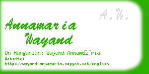 annamaria wayand business card